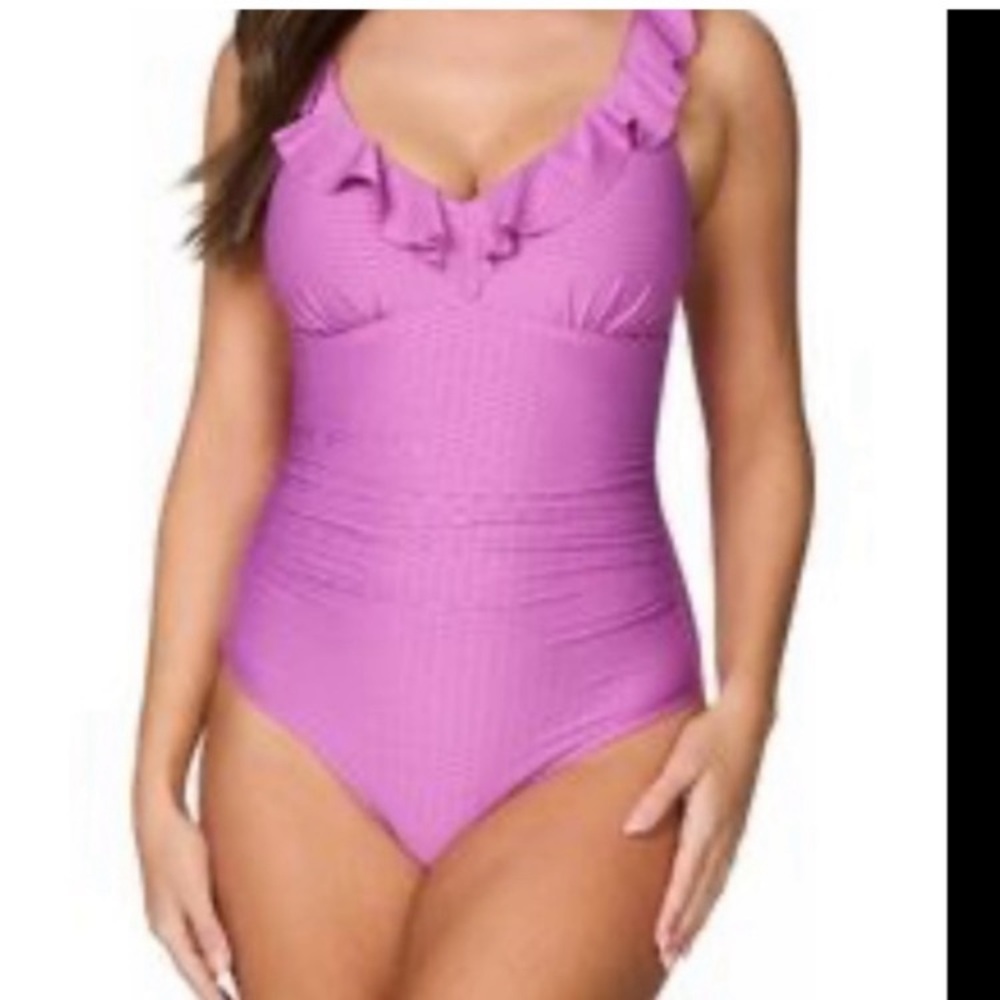 Nip Tuck Swim Joanne Swimsuit One piece Size 6 Purple Pink